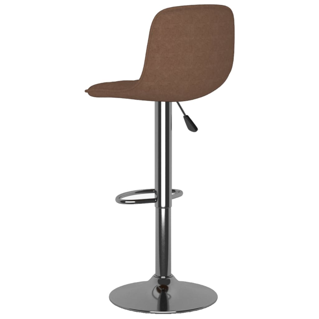 Tabourets de bar lot de 2 marron tissu