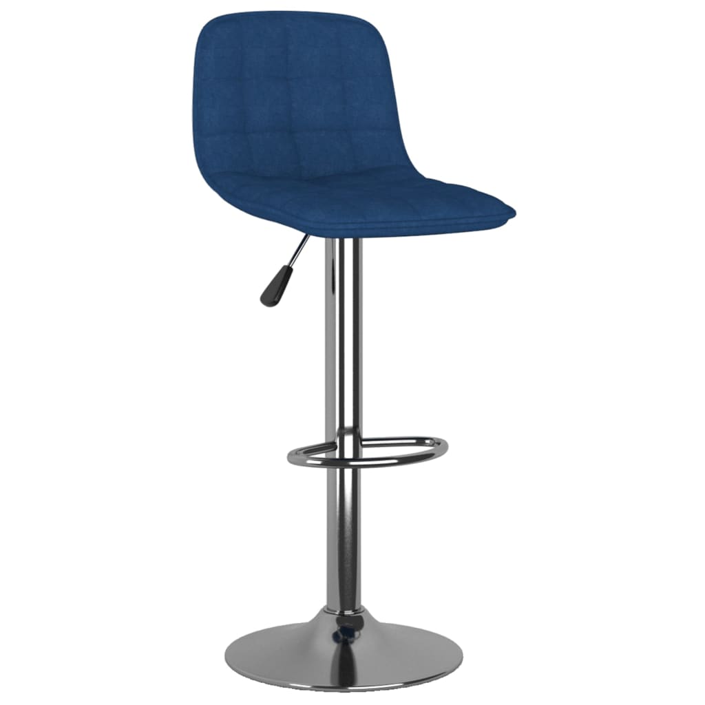 Tabourets de bar lot de 2 bleu tissu