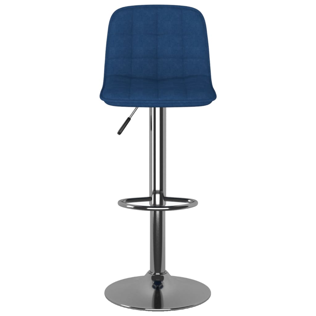 Tabourets de bar lot de 2 bleu tissu