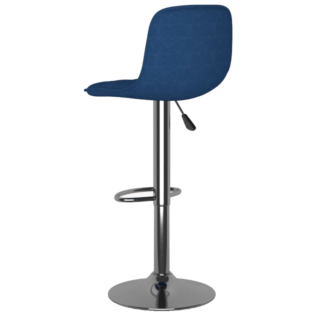 Tabourets de bar lot de 2 bleu tissu