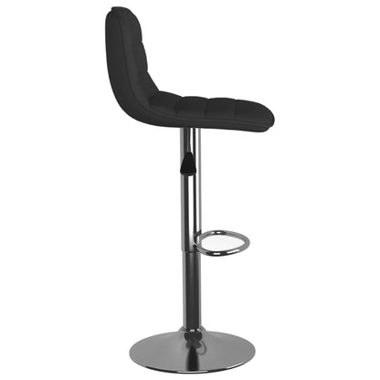 Tabourets de bar lot de 2 noir tissu