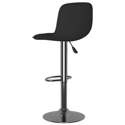 Tabourets de bar lot de 2 noir tissu