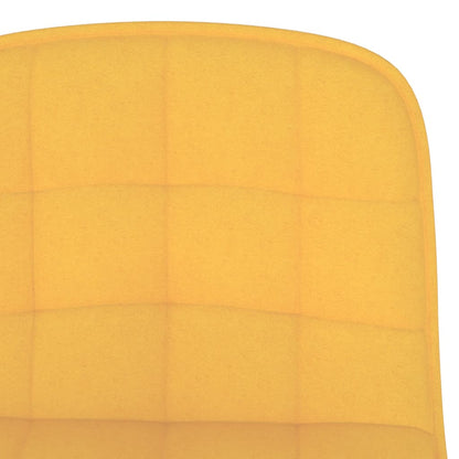 Tabourets de bar lot de 2 jaune tissu