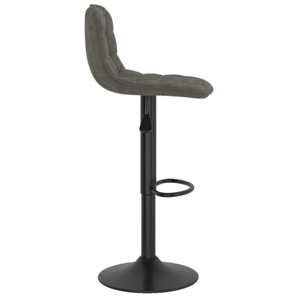 Tabouret de bar Gris foncé Velours