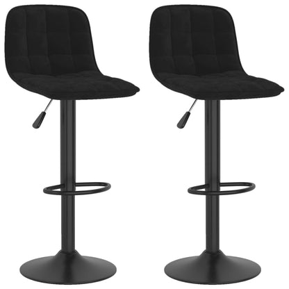 vidaXL Tabourets de bar lot de 2 noir velours