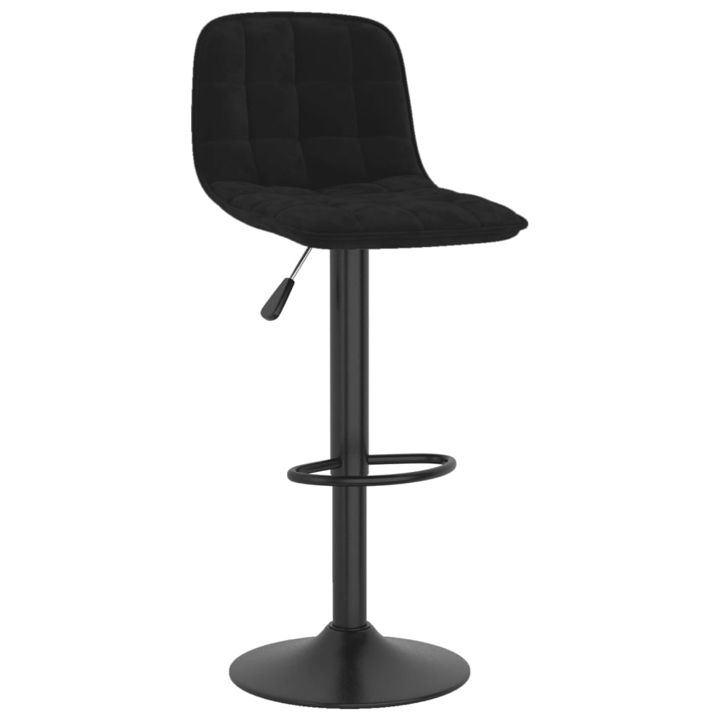 vidaXL Tabourets de bar lot de 2 noir velours