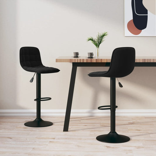 vidaXL Tabourets de bar lot de 2 noir velours