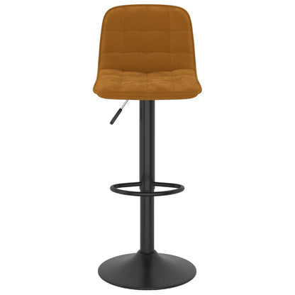 Tabourets de bar lot de 2 marron velours