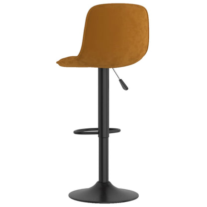 Tabourets de bar lot de 2 marron velours