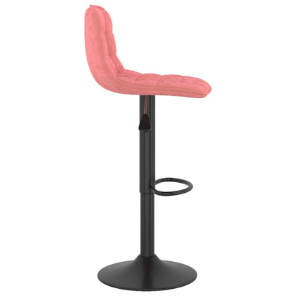 Tabourets de bar lot de 2 rose velours