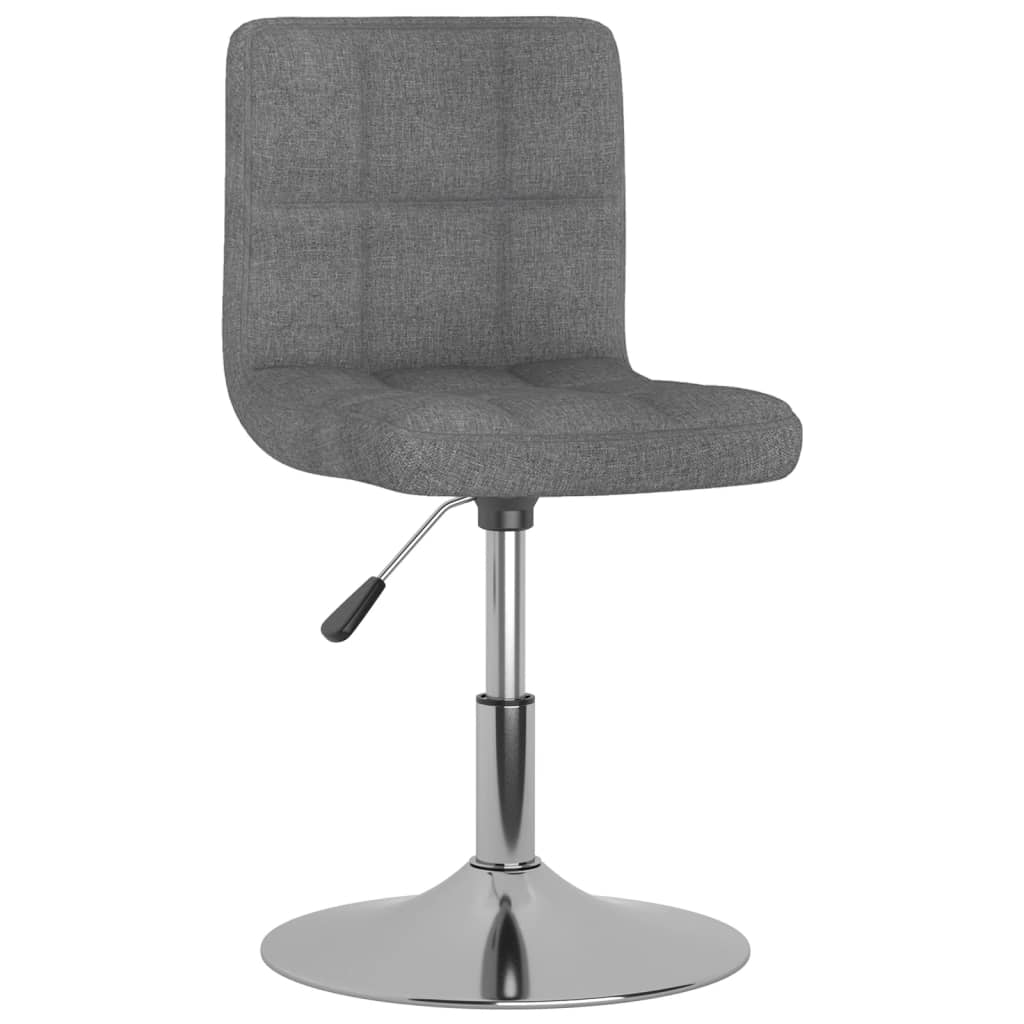 Tabouret de bar pivotant Gris clair Tissu