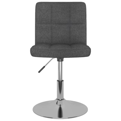 Tabouret de bar pivotant Gris foncé Tissu