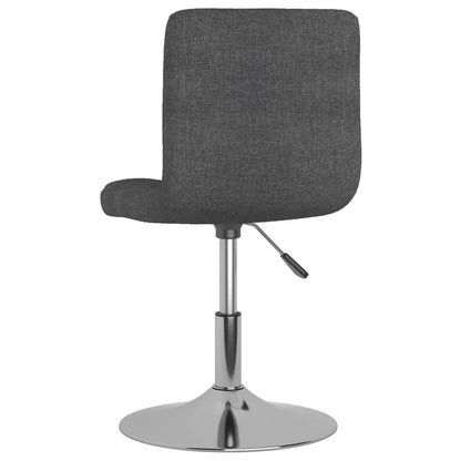 Tabouret de bar pivotant Gris foncé Tissu