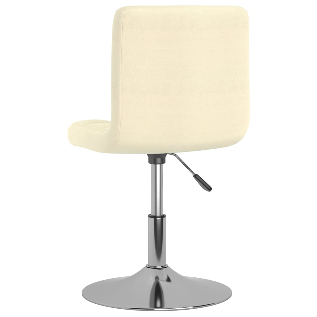 Tabouret de bar pivotant Crème Tissu