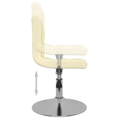 Tabouret de bar pivotant Crème Tissu