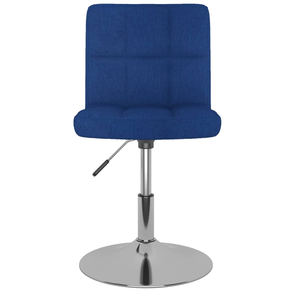 Tabouret de bar pivotant Bleu Tissu