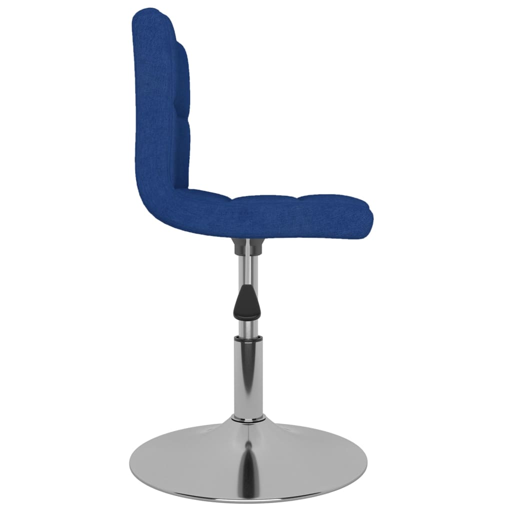 Tabouret de bar pivotant Bleu Tissu