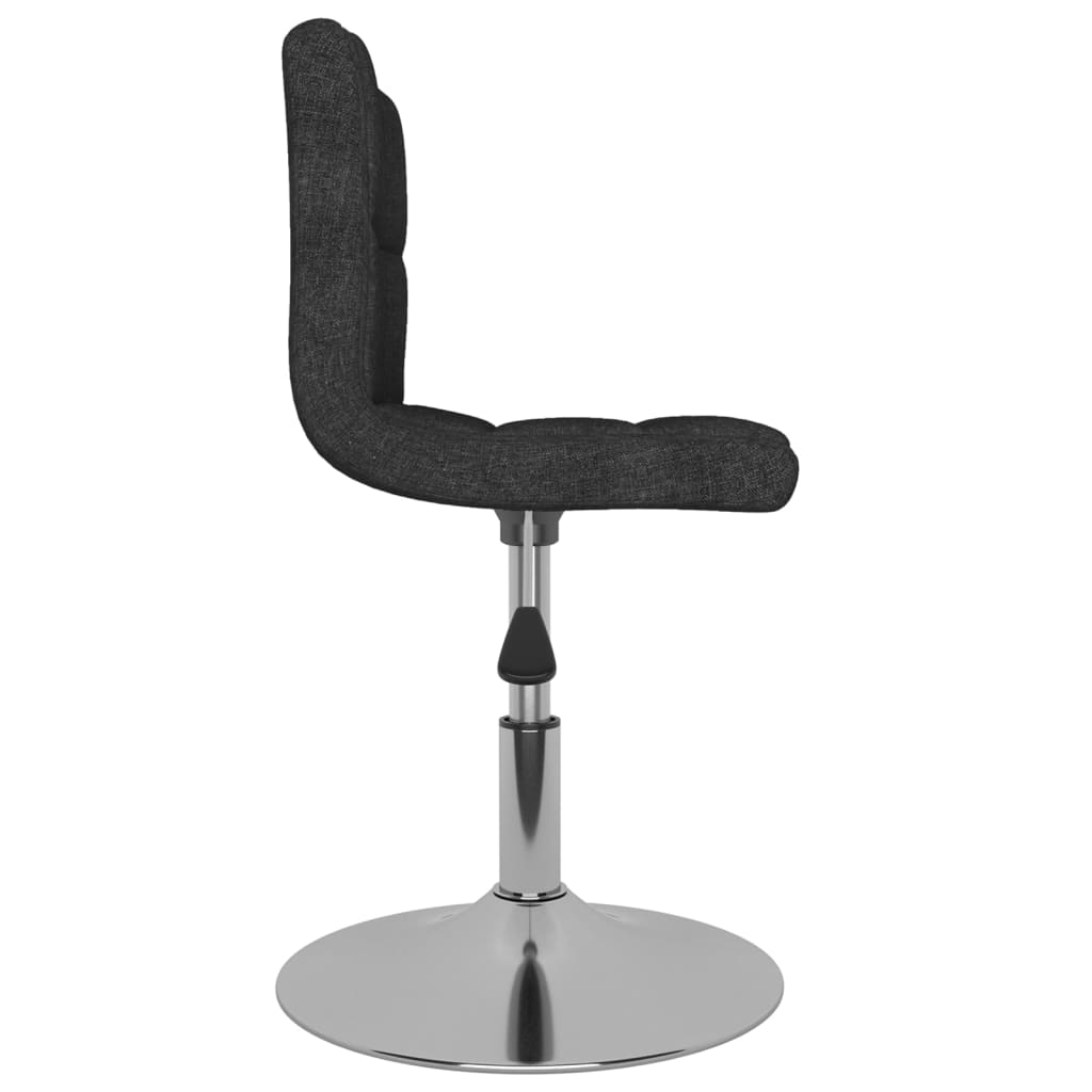 Tabouret de bar pivotant Noir Tissu