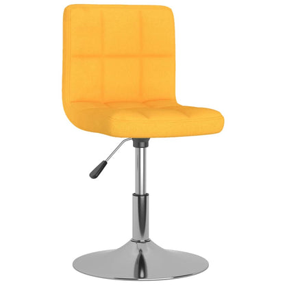 Tabouret de bar pivotant Jaune Tissu