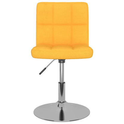 Tabouret de bar pivotant Jaune Tissu