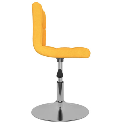 Tabouret de bar pivotant Jaune Tissu