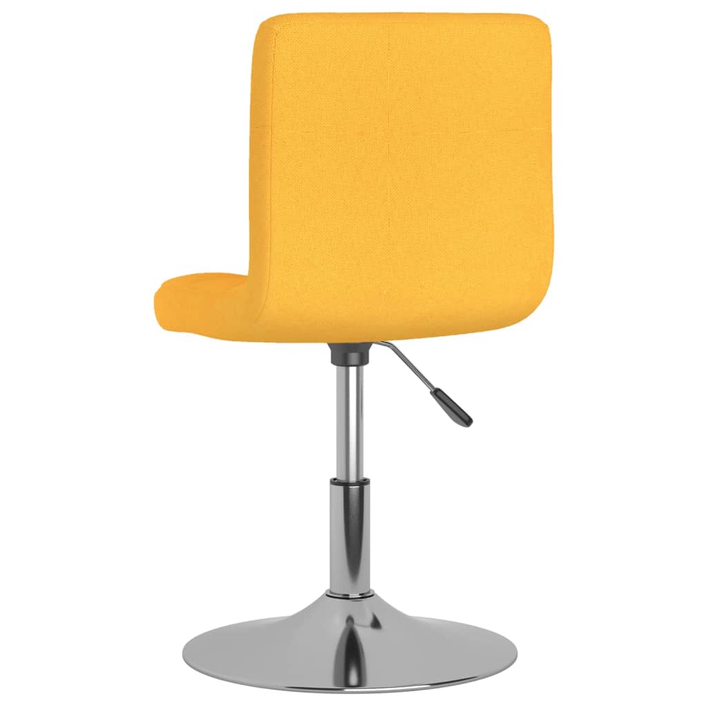 Tabouret de bar pivotant Jaune Tissu