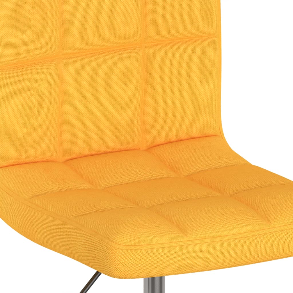 Tabouret de bar pivotant Jaune Tissu