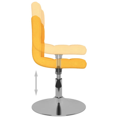 Tabouret de bar pivotant Jaune Tissu