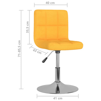 Tabouret de bar pivotant Jaune Tissu