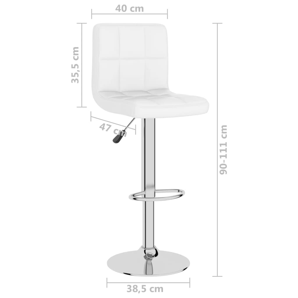 Tabouret de bar Blanc Similicuir