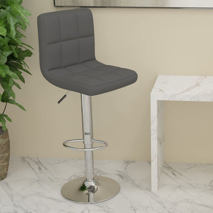 Tabouret de bar Gris foncé Tissu