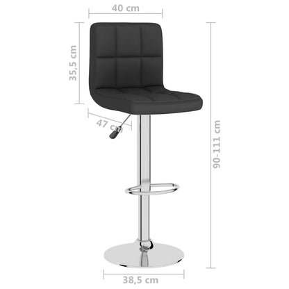 Tabouret de bar Noir Tissu