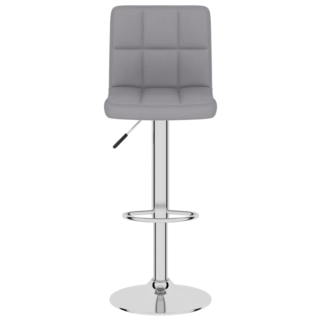 Tabourets de bar lot de 2 gris clair tissu