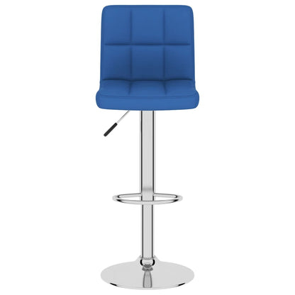 Tabourets de bar lot de 2 bleu tissu