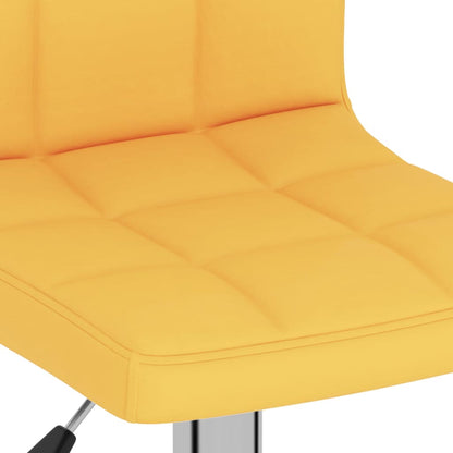 Tabourets de bar lot de 2 jaune moutarde tissu