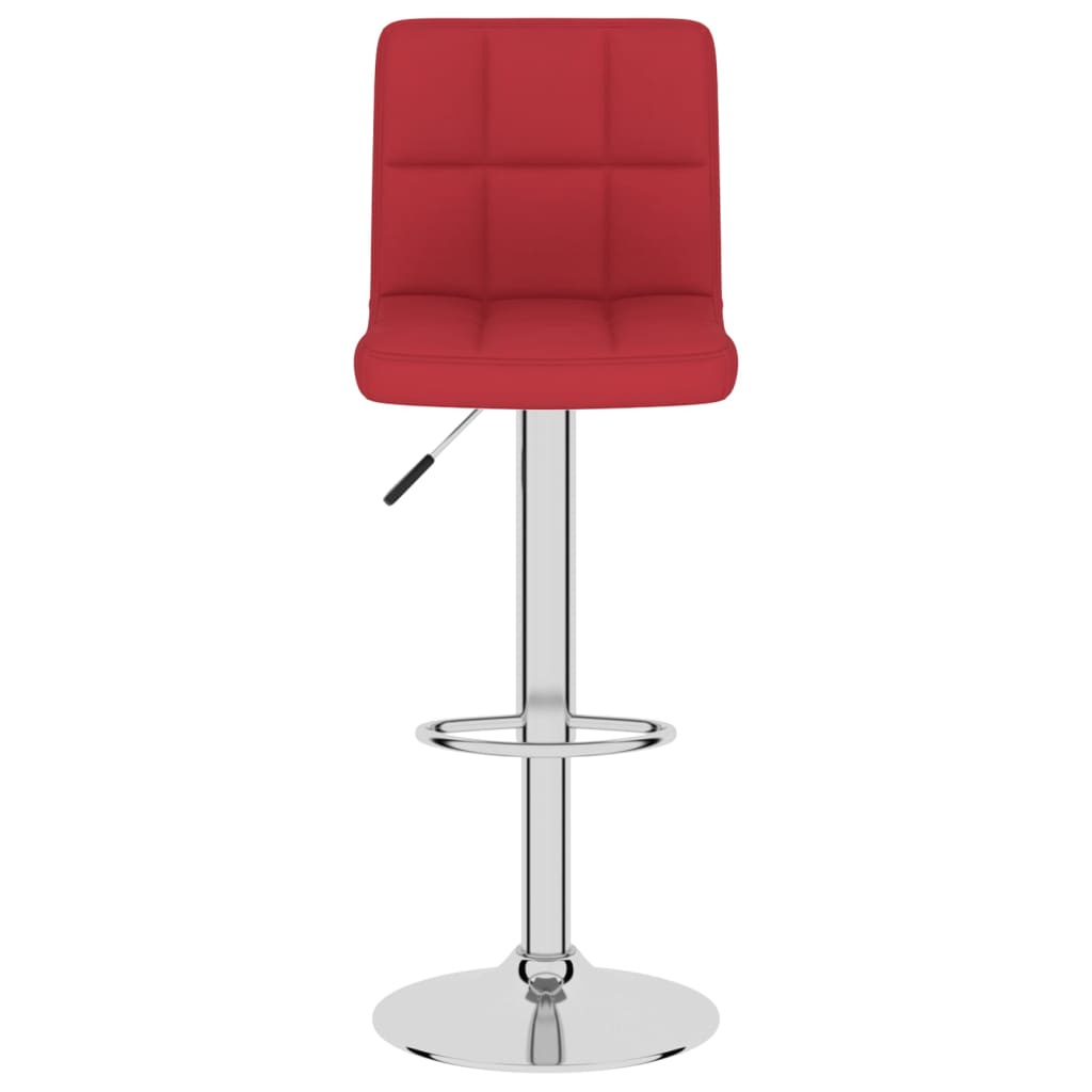 Tabourets de bar lot de 2 rouge bordeaux tissu