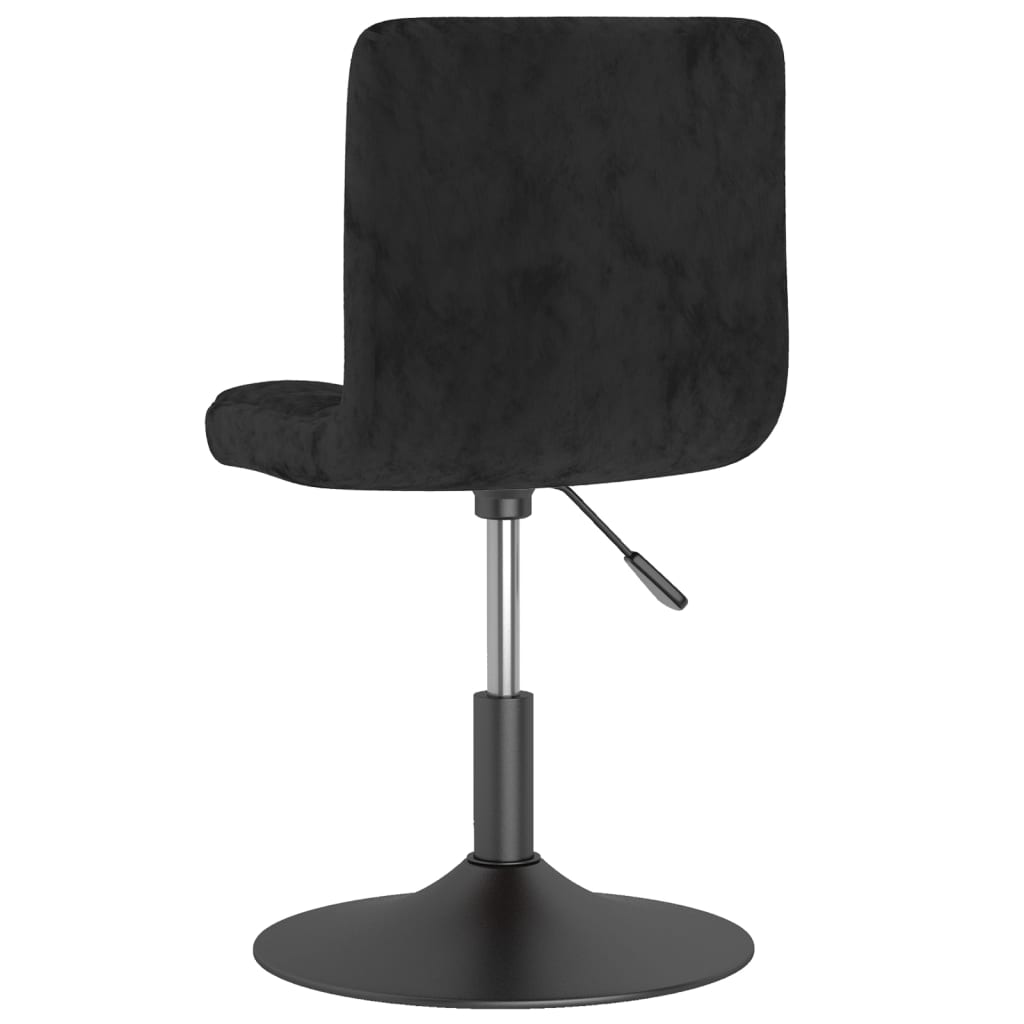 Tabouret de bar pivotant noir velours