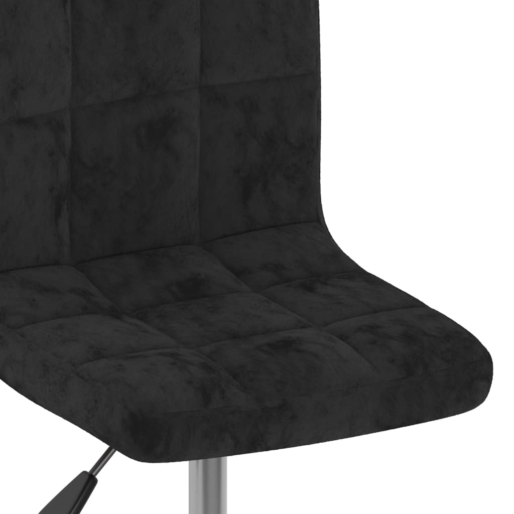 Tabouret de bar pivotant noir velours