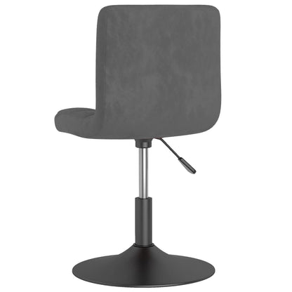 Tabouret de bar pivotant Gris foncé Velours