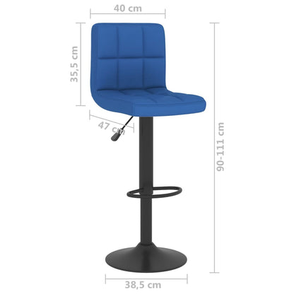 Tabouret de bar Bleu Tissu