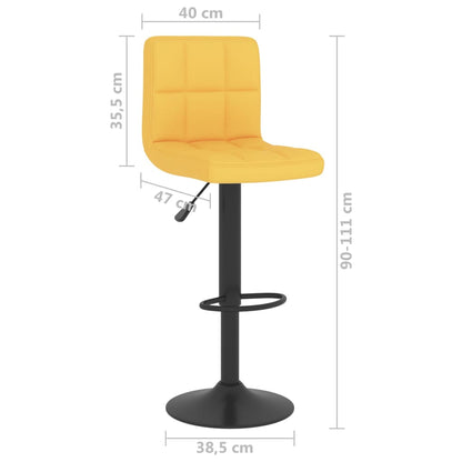 Tabouret de bar Jaune moutarde Tissu