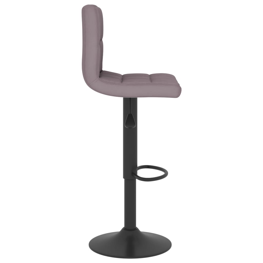 Tabourets de bar lot de 2 taupe tissu