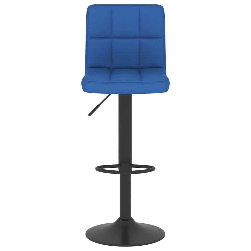 Tabourets de bar lot de 2 bleu tissu