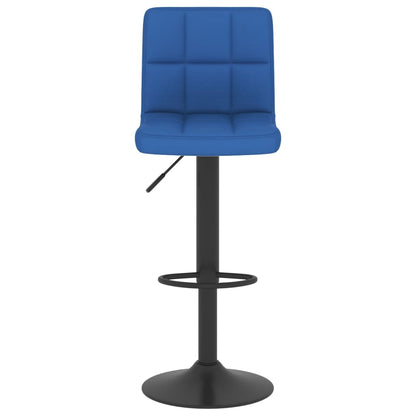 Tabourets de bar lot de 2 bleu tissu