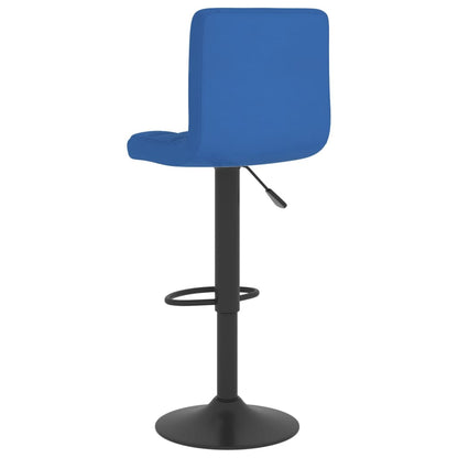 Tabourets de bar lot de 2 bleu tissu