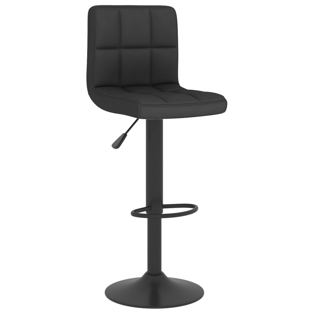 Tabourets de bar lot de 2 noir tissu