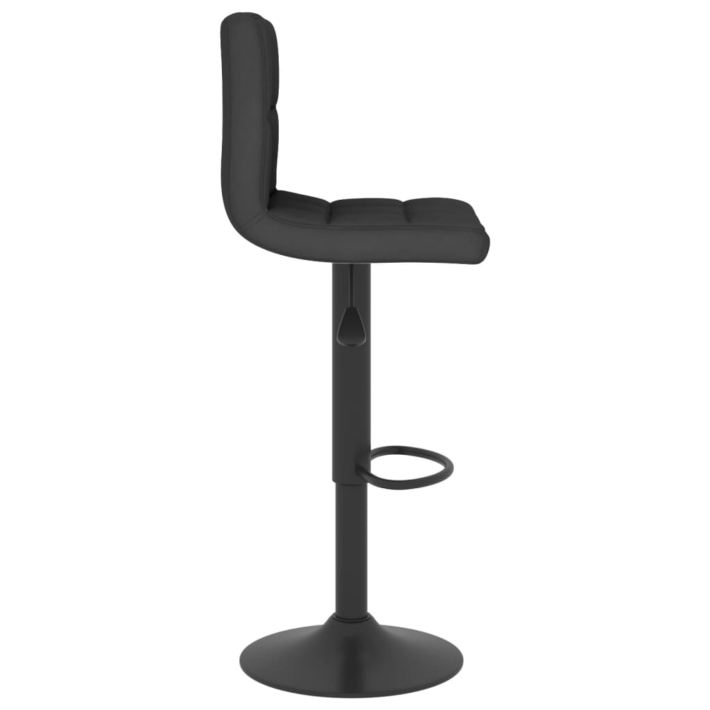 Tabourets de bar lot de 2 noir tissu