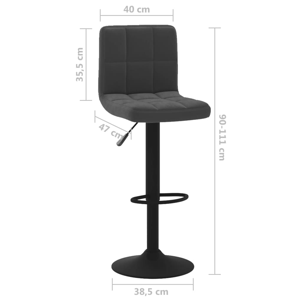 Tabouret de bar Noir Velours