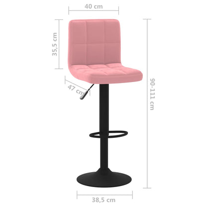 Tabouret de bar Rose Velours