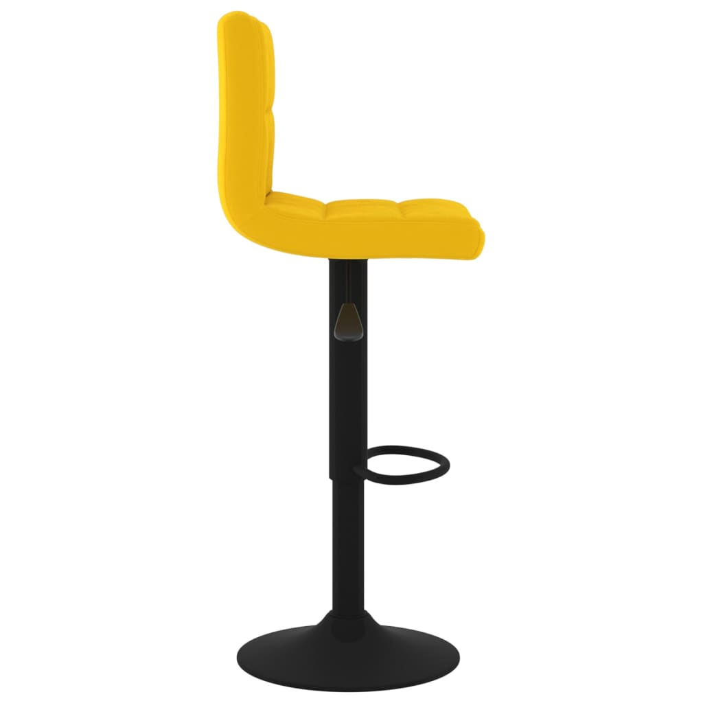 Tabouret de bar Jaune moutarde Velours